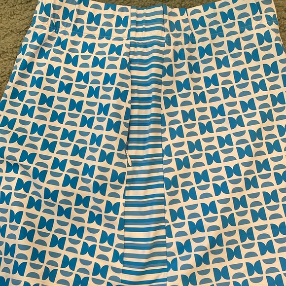 J. McLaughlin Catalina Cloth Skort Blue White Batik Geometric Skirt Size XS - Picture 3 of 5
